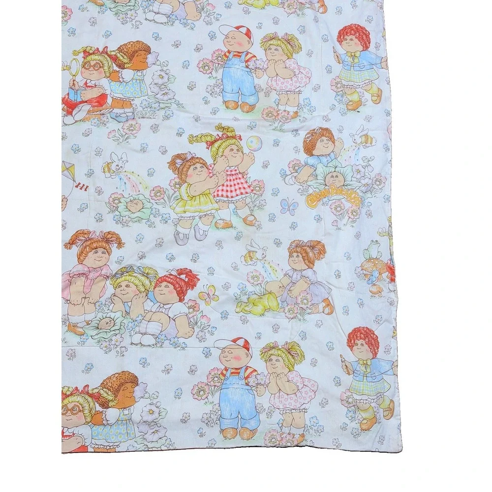 Vintage 1983 Cabbage Patch Kids Quilted Comforter Blanket 84x68 OAA Inc CLEAN!